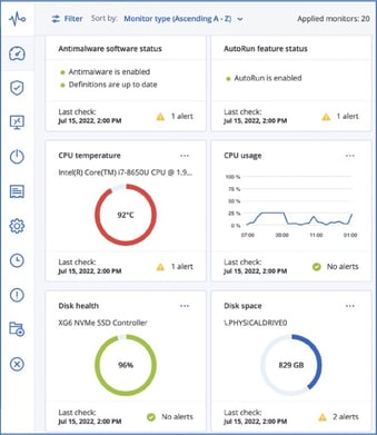Console Acronis RMM